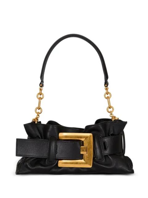 mini Anthem buckled leather shoulder bag by BALMAIN