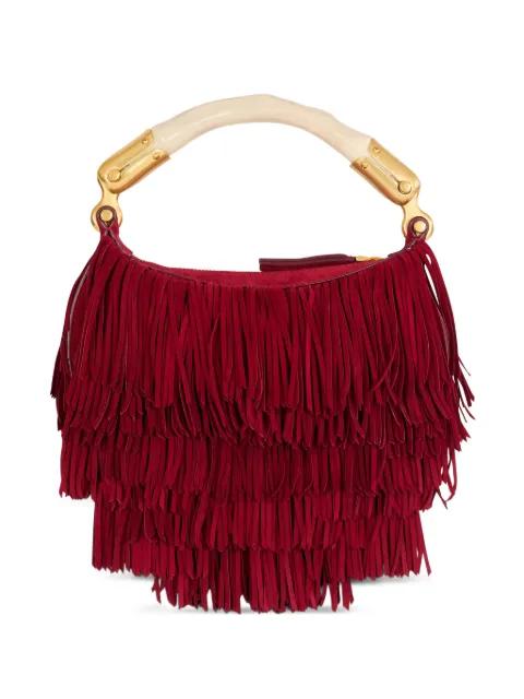 mini Ebene fringes leather shoulder bag by BALMAIN