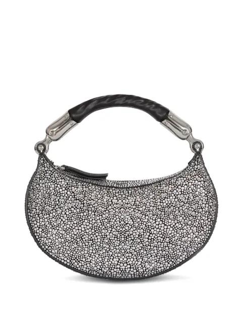 mini Ebene suede crystal tote bag by BALMAIN
