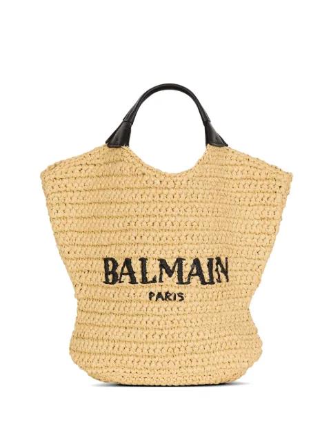 mini crochet tote bag by BALMAIN
