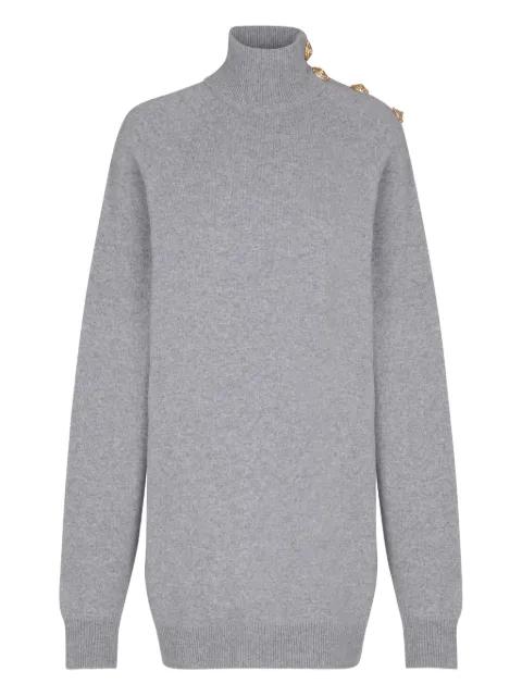 mini high-neck button-embellished dress by BALMAIN