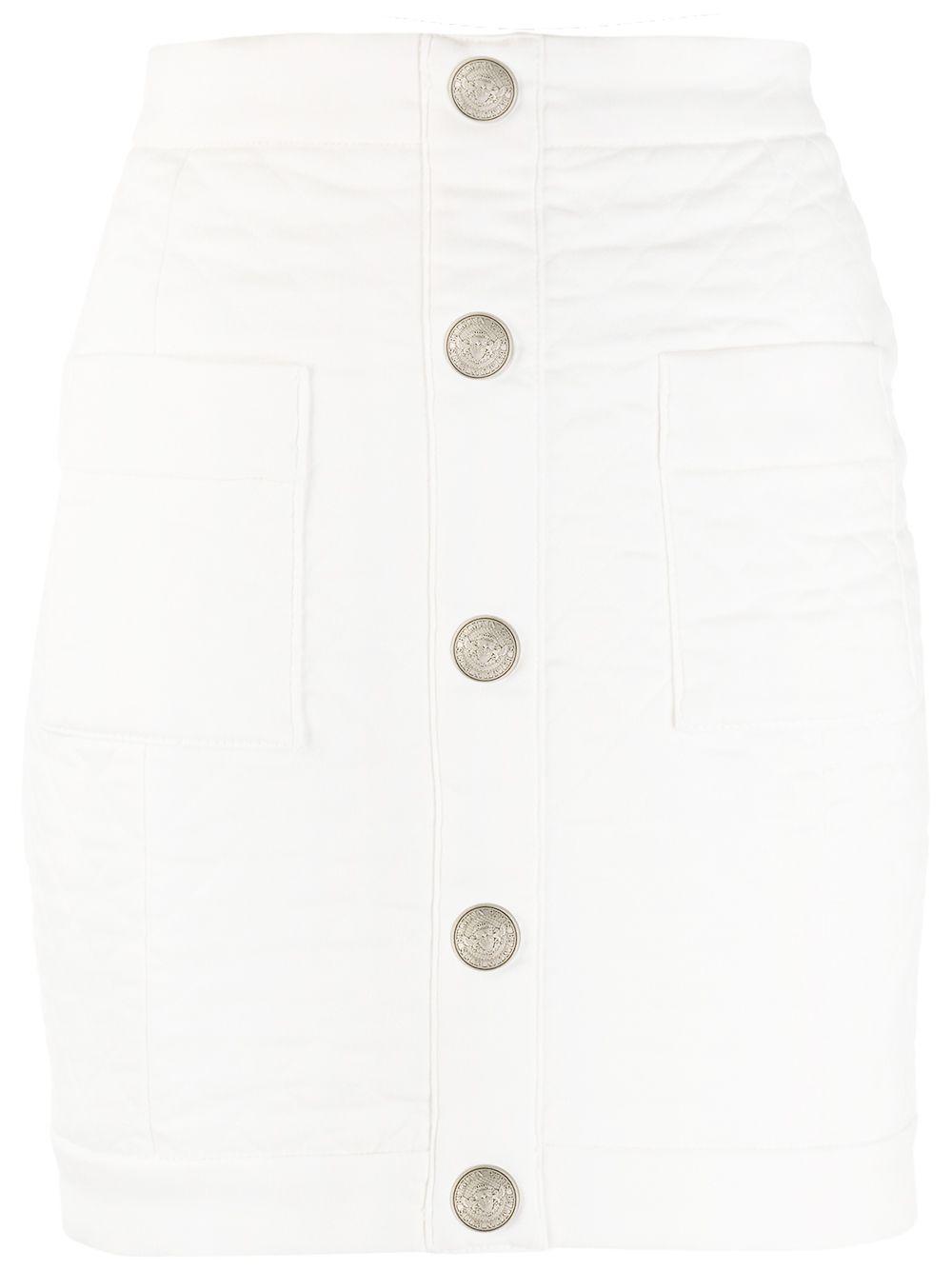 mini high-waisted quilted skirt by BALMAIN