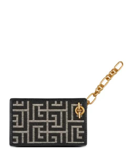 monogram jacquard card holder by BALMAIN