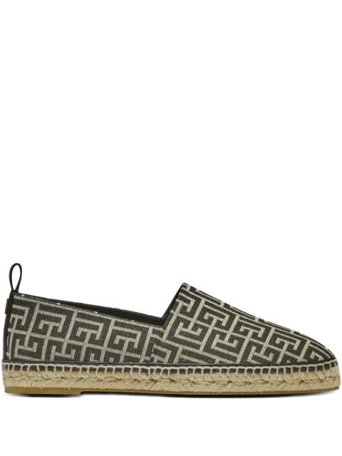 monogram-jacquard espadrilles by BALMAIN