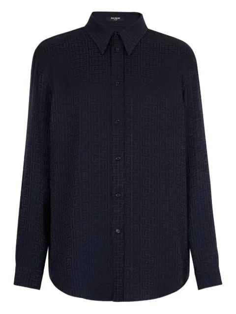 monogram jacquard shirt by BALMAIN