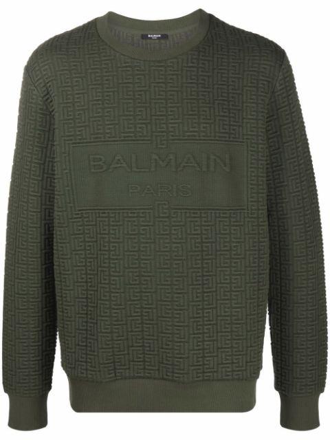 monogram-motif sweatshirt by BALMAIN