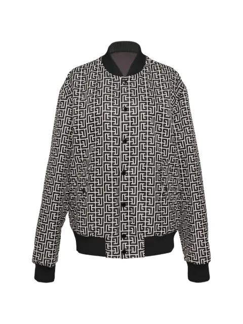 monogram-print reversible blouson jacket by BALMAIN
