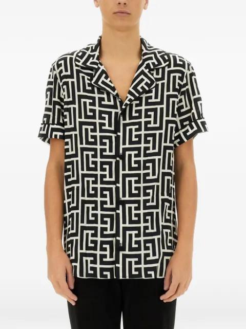 monogram-print shirt by BALMAIN