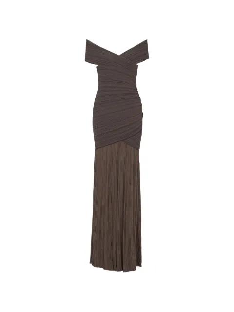 off-the-shoulder maxi dress by BALMAIN