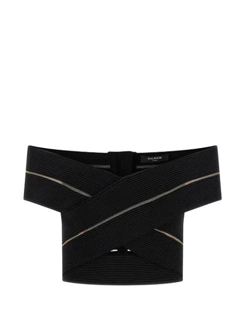 off-the-shoulder top by BALMAIN