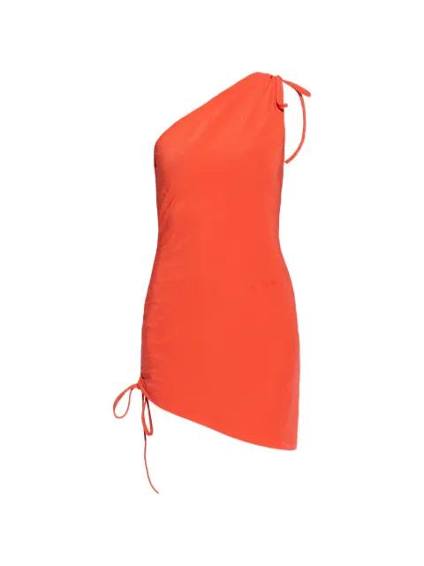 one-shoulder side-tie mini beach dress by BALMAIN