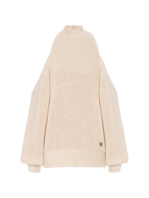 open-shoulder sweater by BALMAIN