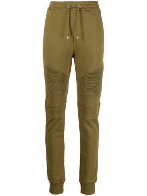 panelled slim-cut track pants by BALMAIN