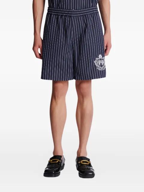 pinstripe embroidered shorts by BALMAIN