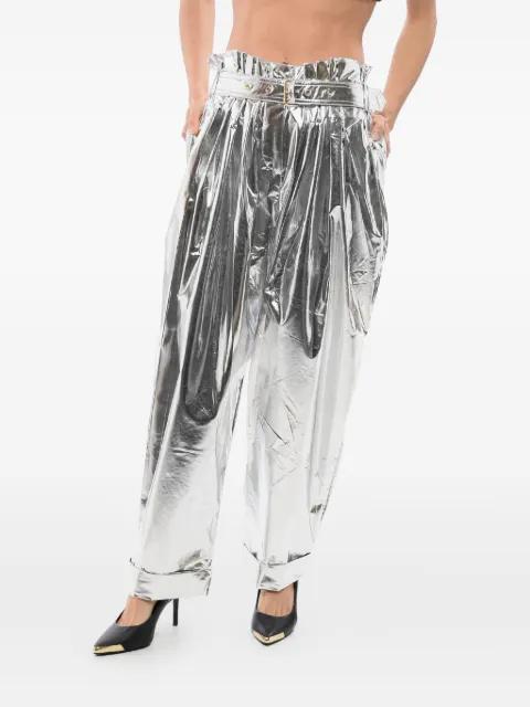pleated high-waisted tapered trousers by BALMAIN