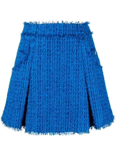 pleated tweed miniskirt by BALMAIN
