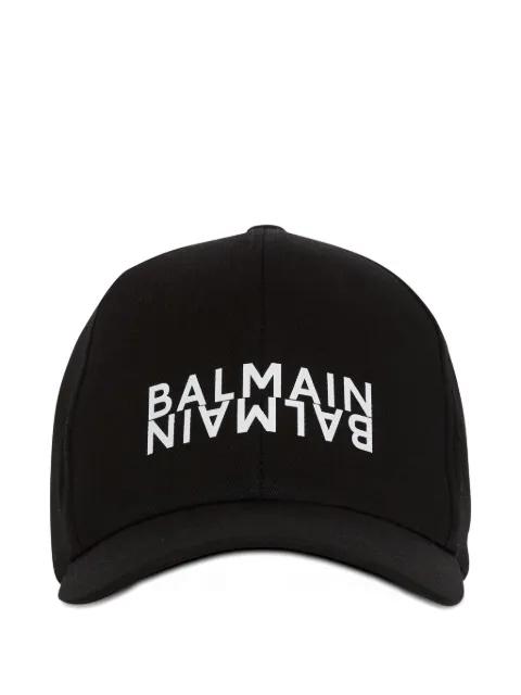 print cotton cap by BALMAIN