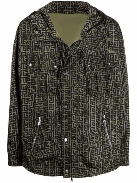 repeat-logo parka by BALMAIN