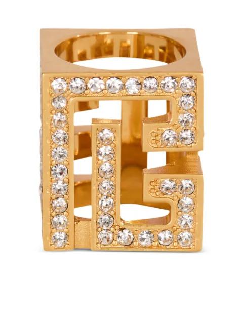 rhinestone cube ring by BALMAIN