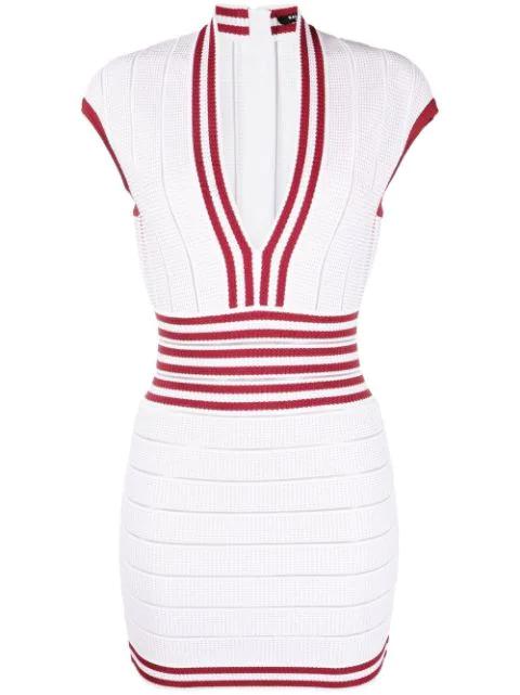 ribbed-knit bodycon dress by BALMAIN