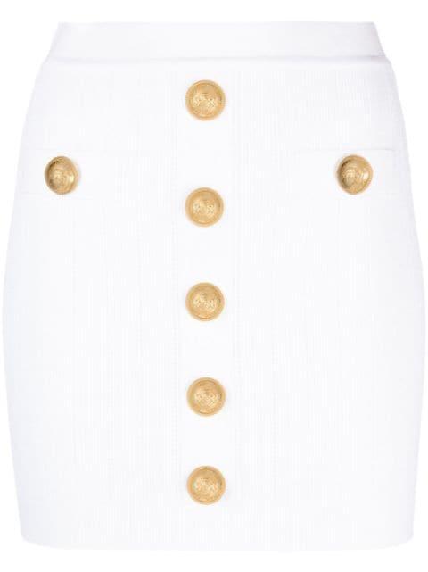 ribbed-knit mini skirt by BALMAIN