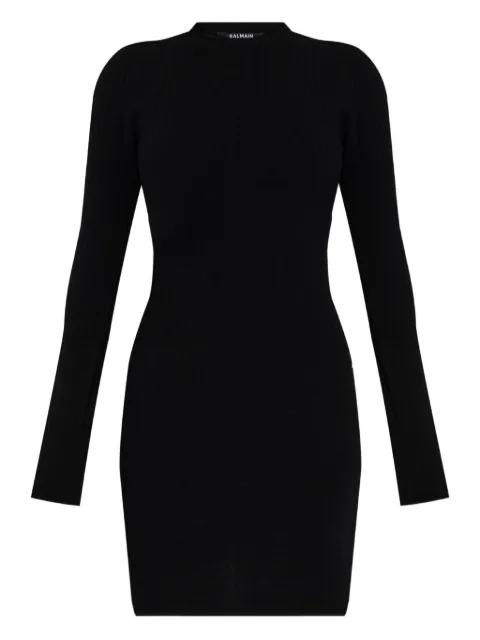 ribbed long-sleeve dress by BALMAIN