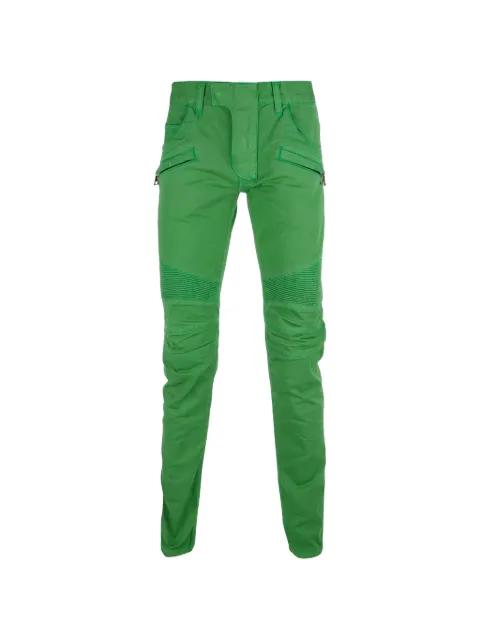 ribbed-panel Biker jeans by BALMAIN