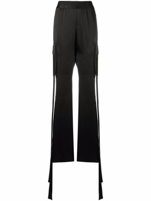 satin cargo trousers by BALMAIN