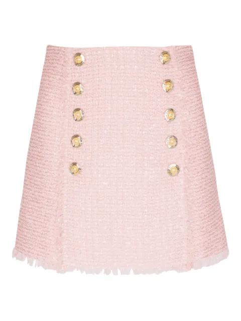 sequinned tweed skirt by BALMAIN