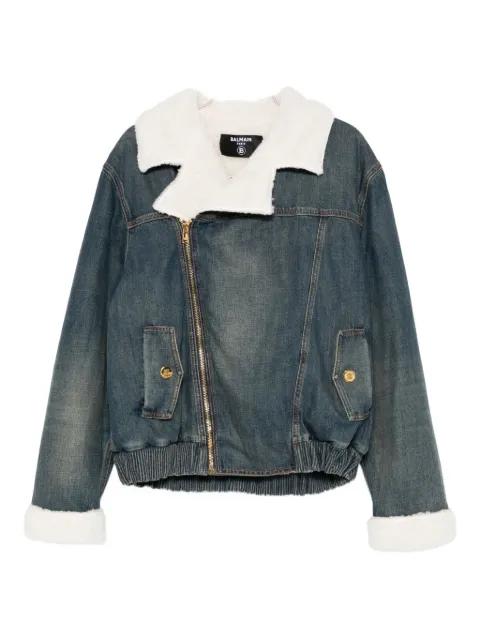 shearling zip jacket by BALMAIN