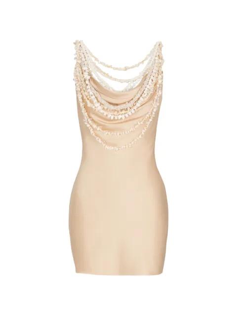 shell-embellished mini dress by BALMAIN
