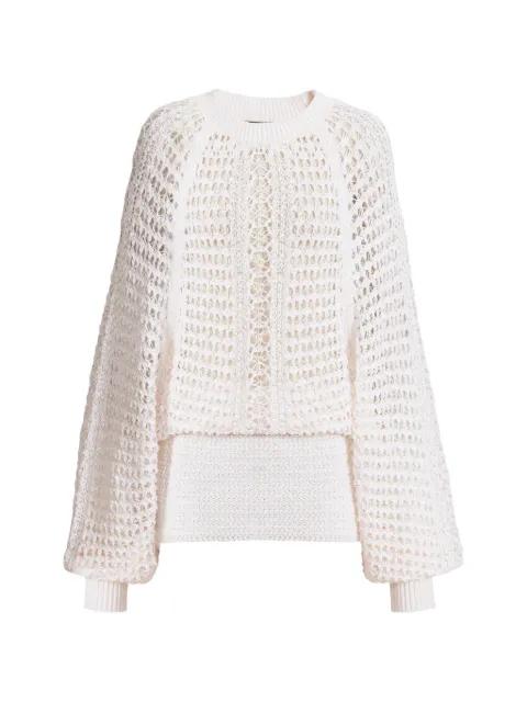 short crochet lace dress by BALMAIN