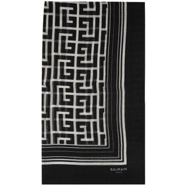 silk scarf with  monogram by BALMAIN