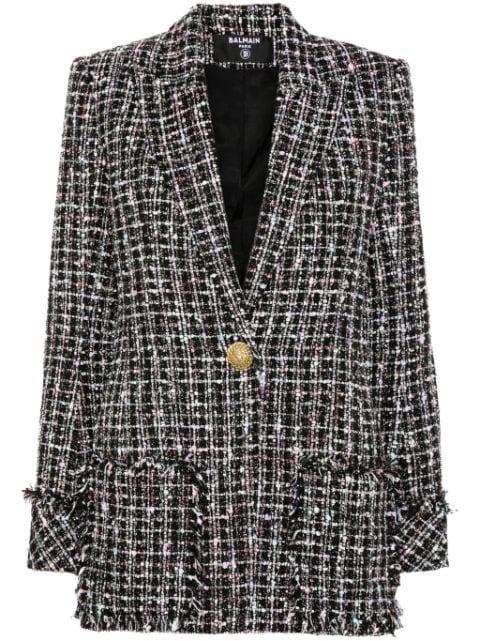 single-breasted tweed jacket by BALMAIN
