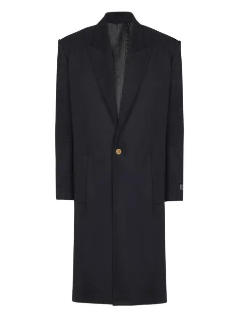 single-breasted wool coat by BALMAIN