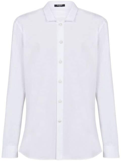slim-cut poplin shirt by BALMAIN