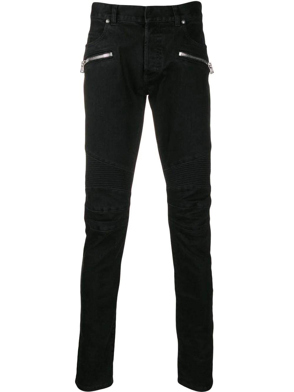 slim fit panelled jeans by BALMAIN
