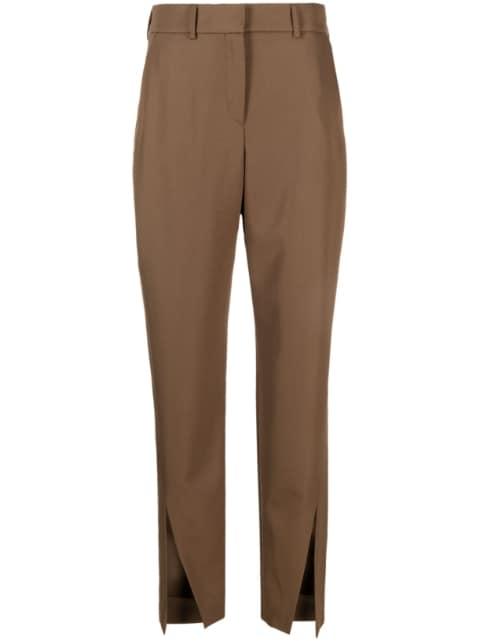 slit-detail wool trousers by BALMAIN