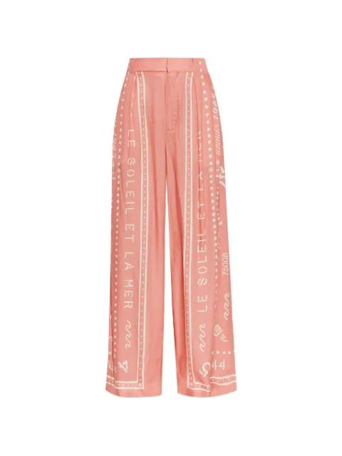 slogan-print palazzo pants by BALMAIN