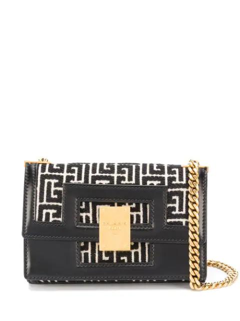 small 1945 Heritage monogram jacquard bag by BALMAIN