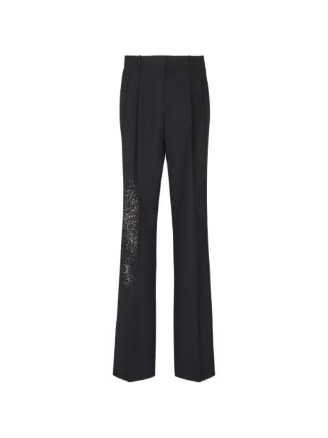 strass-embellished tailored trousers by BALMAIN