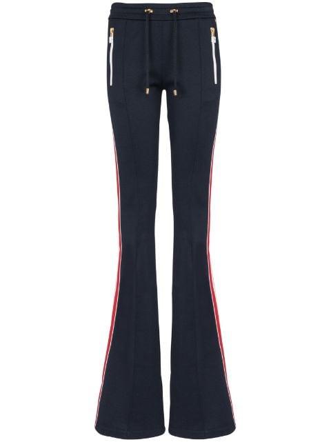 stripe-detail flared trousers by BALMAIN