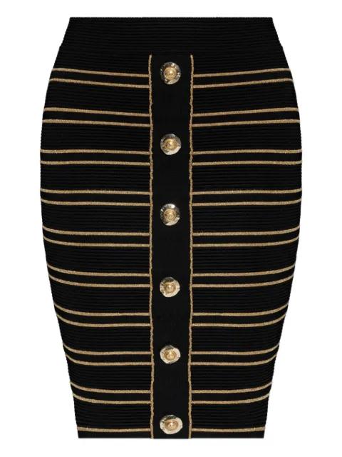 striped pencil skirt by BALMAIN