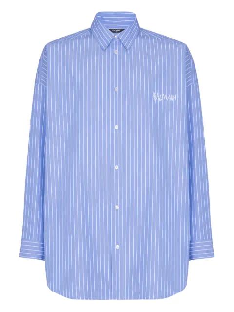 striped relaxed-fit shirt by BALMAIN