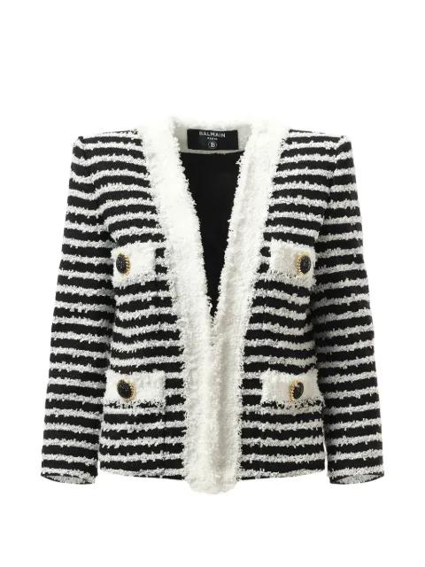 striped tweed jacket by BALMAIN