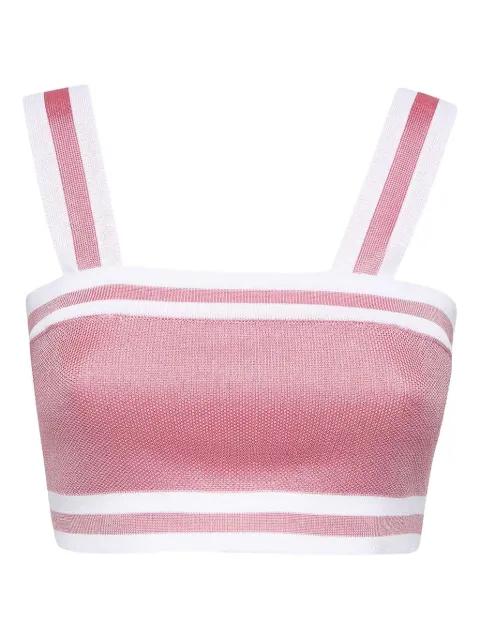 striped zipped tank top by BALMAIN