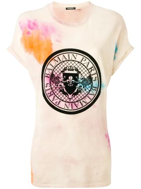 tie-dye medallion T-shirt by BALMAIN