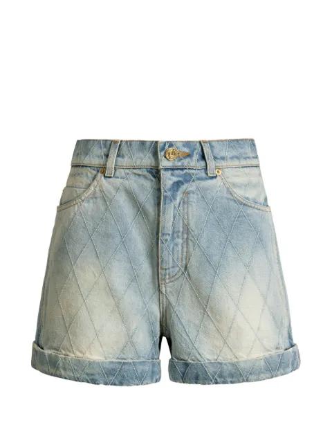 topstitched denim shorts by BALMAIN