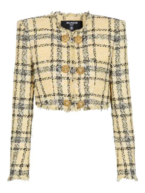 tweed button jacket by BALMAIN