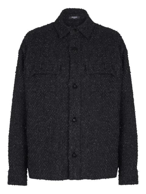 tweed shirt jacket by BALMAIN